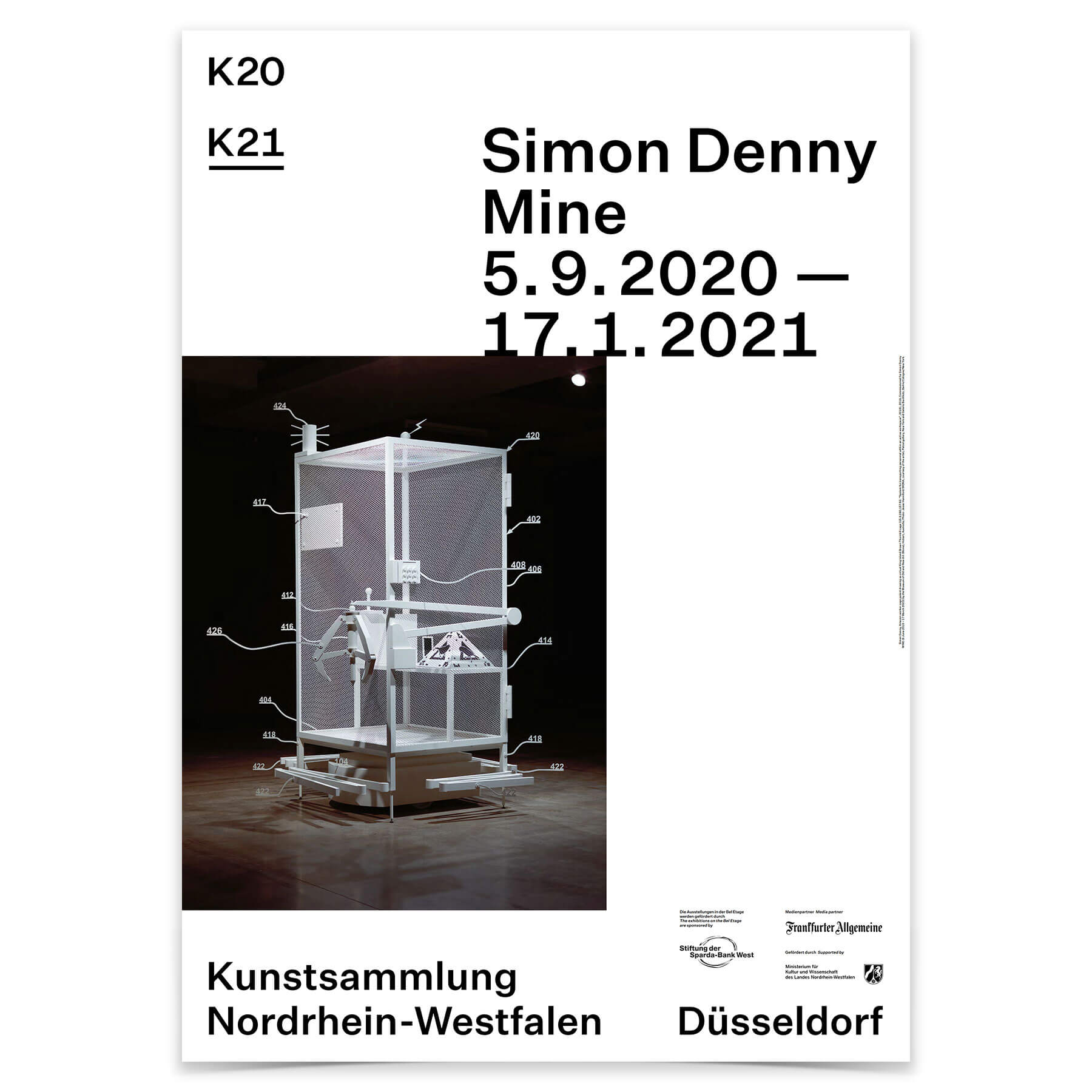 Poster Simon Denny. Mine